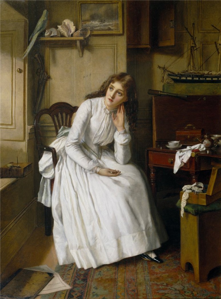 William Egley (1798-1870) - Florence Dombey in Captain Cuttle’s Parlour
