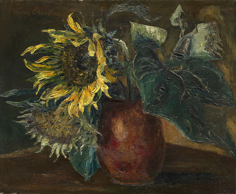 Boris Grigoriev - Still Life with Sunflowers