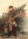 Franz Skarbina - Berlin boy from the Christmas market